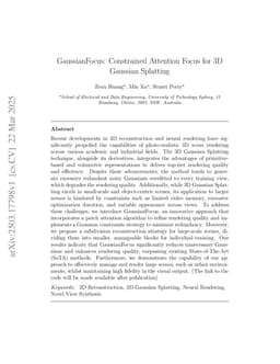 GaussianFocus: Constrained Attention Focus for 3D Gaussian Splatting