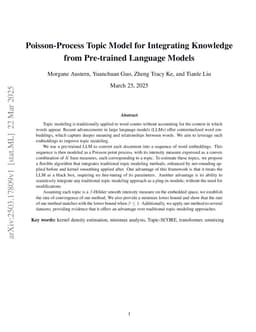 Poisson-Process Topic Model for Integrating Knowledge from Pre-trained Language Models