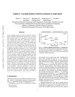 LightLoc: Learning Outdoor LiDAR Localization at Light Speed