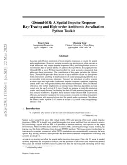 GSound-SIR: A Spatial Impulse Response Ray-Tracing and High-order Ambisonic Auralization Python Toolkit