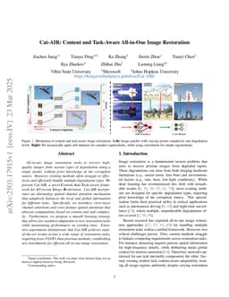 Cat-AIR: Content and Task-Aware All-in-One Image Restoration