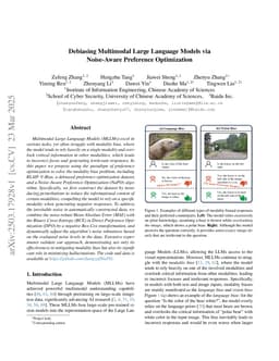Debiasing Multimodal Large Language Models via Noise-Aware Preference Optimization
