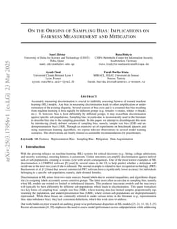 On the Origins of Sampling Bias: Implications on Fairness Measurement and Mitigation