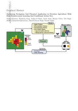 Optimizing Navigation And Chemical Application in Precision Agriculture With Deep Reinforcement Learning And Conditional Action Tree