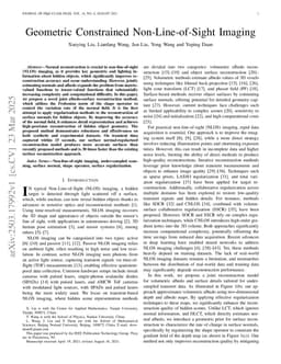 Geometric Constrained Non-Line-of-Sight Imaging