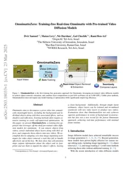 OmnimatteZero: Training-free Real-time Omnimatte with Pre-trained Video Diffusion Models
