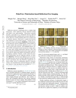 PolarFree: Polarization-based Reflection-free Imaging