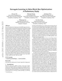 Surrogate Learning in Meta-Black-Box Optimization: A Preliminary Study