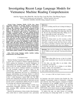 Investigating Recent Large Language Models for Vietnamese Machine Reading Comprehension