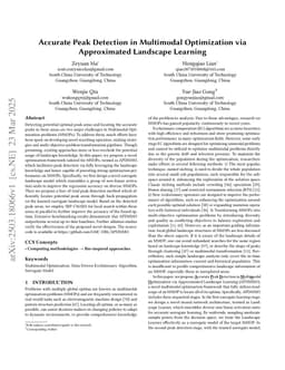 Accurate Peak Detection in Multimodal Optimization via Approximated Landscape Learning