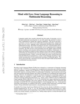 Mind with Eyes: from Language Reasoning to Multimodal Reasoning