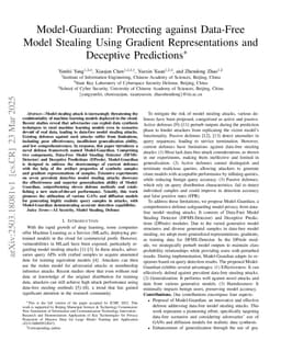 Model-Guardian: Protecting against Data-Free Model Stealing Using Gradient Representations and Deceptive Predictions