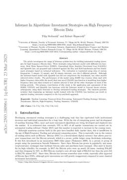 Informer in Algorithmic Investment Strategies on High Frequency Bitcoin Data