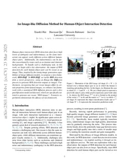 An Image-like Diffusion Method for Human-Object Interaction Detection