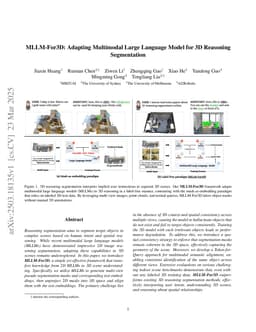 MLLM-For3D: Adapting Multimodal Large Language Model for 3D Reasoning Segmentation