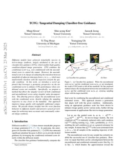 TCFG: Tangential Damping Classifier-free Guidance
