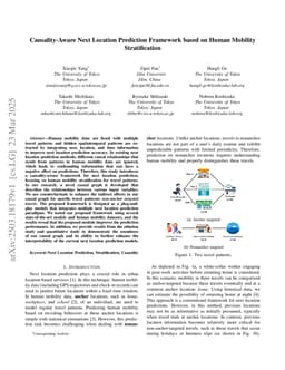 Causality-Aware Next Location Prediction Framework based on Human Mobility Stratification