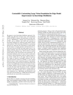 CustomKD: Customizing Large Vision Foundation for Edge Model Improvement via Knowledge Distillation