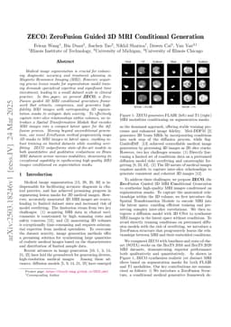ZECO: ZeroFusion Guided 3D MRI Conditional Generation