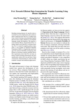 PAD: Towards Efficient Data Generation for Transfer Learning Using Phrase Alignment