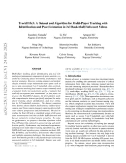 TrackID3x3: A Dataset and Algorithm for Multi-Player Tracking with Identification and Pose Estimation in 3x3 Basketball Full-court Videos