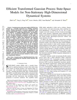 Efficient Transformed Gaussian Process State-Space Models for Non-Stationary High-Dimensional Dynamical Systems