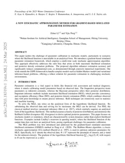 A New Stochastic Approximation Method for Gradient-based Simulated Parameter Estimation