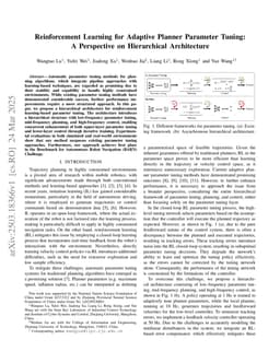 Reinforcement Learning for Adaptive Planner Parameter Tuning: A Perspective on Hierarchical Architecture
