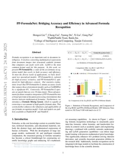 PP-FormulaNet: Bridging Accuracy and Efficiency in Advanced Formula Recognition