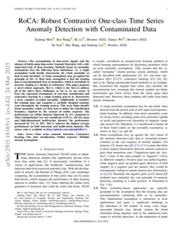 RoCA: Robust Contrastive One-class Time Series Anomaly Detection with Contaminated Data