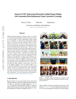 Instruct-CLIP: Improving Instruction-Guided Image Editing with Automated Data Refinement Using Contrastive Learning