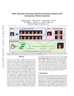 Teller: Real-Time Streaming Audio-Driven Portrait Animation with Autoregressive Motion Generation