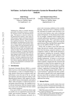 SciClaims: An End-to-End Generative System for Biomedical Claim Analysis
