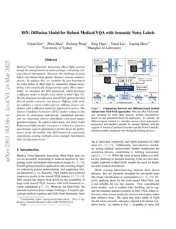 DiN: Diffusion Model for Robust Medical VQA with Semantic Noisy Labels