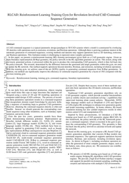 RLCAD: Reinforcement Learning Training Gym for Revolution Involved CAD Command Sequence Generation