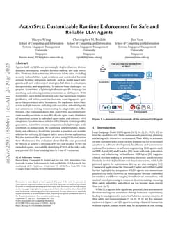 AgentSpec: Customizable Runtime Enforcement for Safe and Reliable LLM Agents