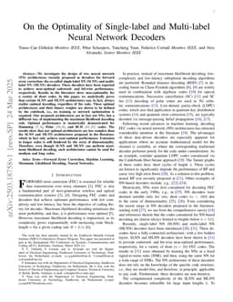 On the Optimality of Single-label and Multi-label Neural Network Decoders