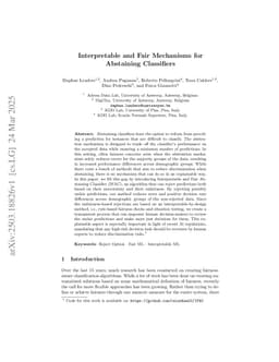 Interpretable and Fair Mechanisms for Abstaining Classifiers