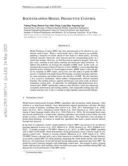 Bootstrapped Model Predictive Control