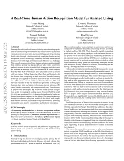 A Real-Time Human Action Recognition Model for Assisted Living