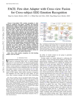 FACE: Few-shot Adapter with Cross-view Fusion for Cross-subject EEG Emotion Recognition