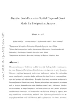 Bayesian Semi-Parametric Spatial Dispersed Count Model for Precipitation Analysis