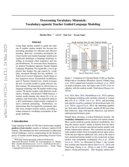 Overcoming Vocabulary Mismatch: Vocabulary-agnostic Teacher Guided Language Modeling