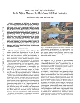 Dom, cars don't fly! -- Or do they? In-Air Vehicle Maneuver for High-Speed Off-Road Navigation