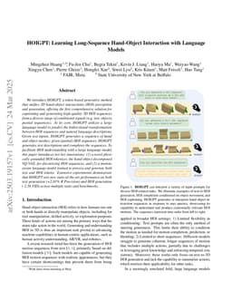 HOIGPT: Learning Long Sequence Hand-Object Interaction with Language Models