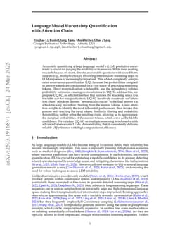Language Model Uncertainty Quantification with Attention Chain