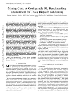 Mining-Gym: A Configurable RL Benchmarking Environment for Truck Dispatch Scheduling