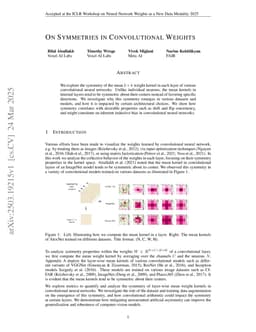 On Symmetries in Convolutional Weights