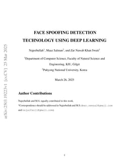 Face Spoofing Detection using Deep Learning
