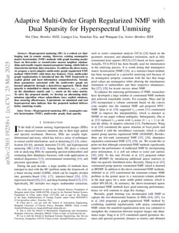 Adaptive Multi-Order Graph Regularized NMF with Dual Sparsity for Hyperspectral Unmixing